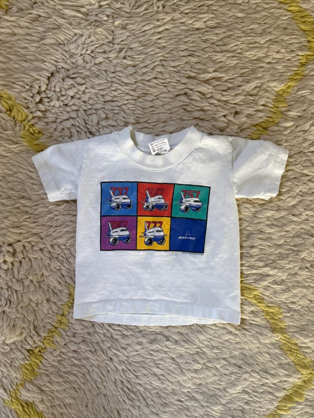 Vintage 1990s Boeing Single Stitch Airplane Graphic T-Shirt Size 2T
